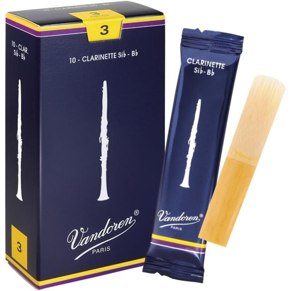 Vandoren CR103 Bb Clarinet Traditional Reeds Strength 3; Box of 10