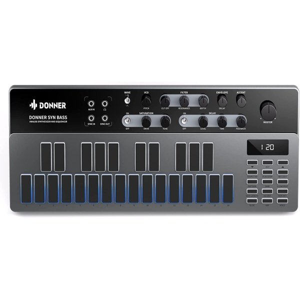 Analog Bass Synthesizer and Sequencer, Donner Essential B1 with Intuitive User