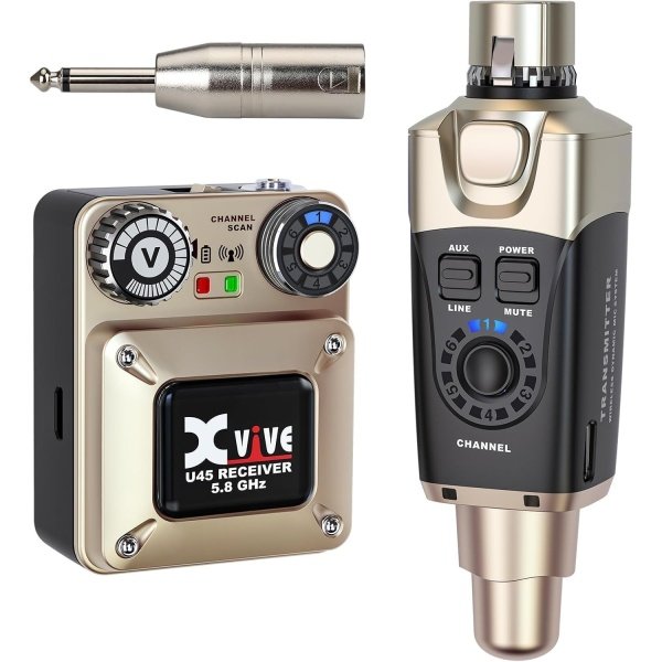 Xvive U45 Wireless in Ear Monitor System 5.8ghz IEM System Transmitter and