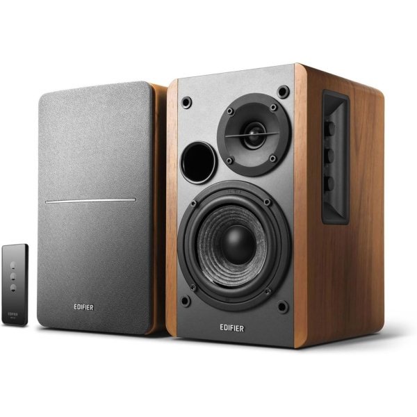 Edifier R1280T Powered Bookshelf Speakers - 2.0 Active Near Field Studio Monitor