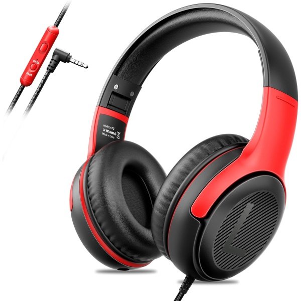 Kids Headphones Wired Toddler with Microphone, Over-Ear Headphones