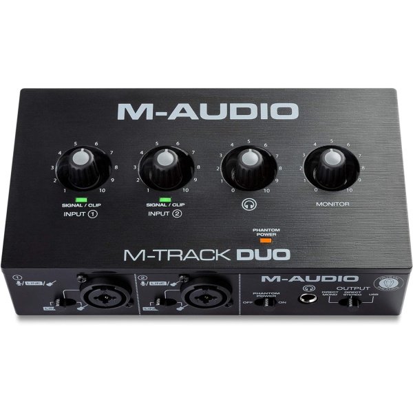 M-Audio M-Track Duo – USB Audio Interface for Recording, Streaming