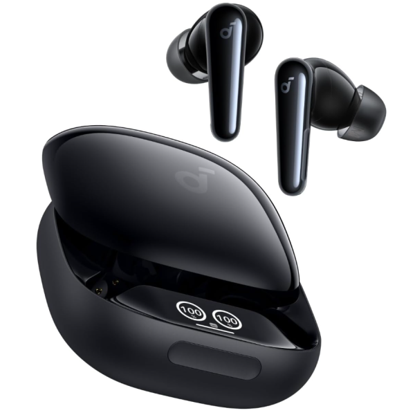 Soundcore Liberty 4 Pro by Anker, Noise Cancelling Wireless Earbuds, 7-Sensor and Real-Time Adaptive Noise Cancelling, 2× Faster Charging, Studio-Level Hi-Fi Music, Clear Calls with 6 Mics and AI