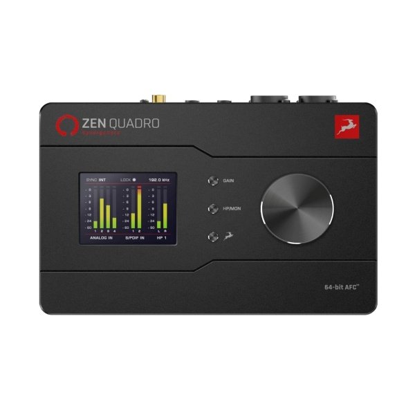 Antelope Audio Zen Quadro USB-C Podcast & Recording Interface — 4 Discrete Studio-Grade Mic Preamps, Pro Conversion & Clocking, Built-In Studio Effects — Bus-Powered — 14-In/10-Out