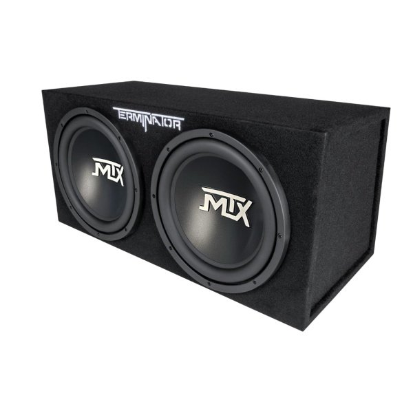 MTX Dual 12-Inch Subwoofers with Loaded Enclosure, 1200W Max Power, 400W RMS, Terminator - Car Audio Subwoofer and Speaker System with Deep Bass Sound